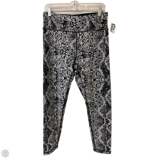 Athletic Leggings By Dkny In Black & White, Size: L