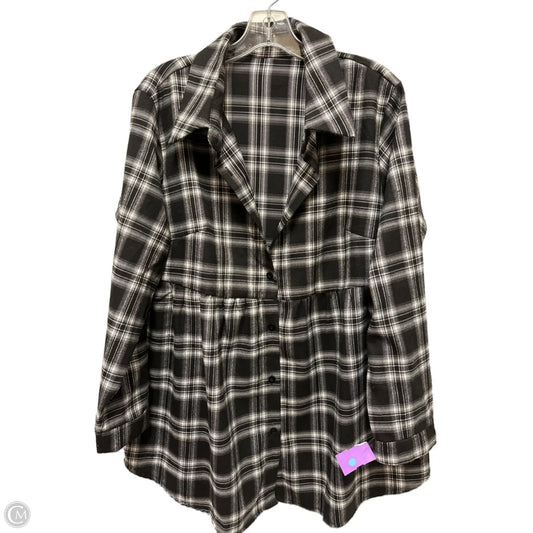 Tunic Long Sleeve By Shein In Black, Size: Xl