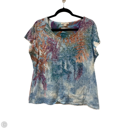 Top Short Sleeve By Coldwater Creek In Multi-colored, Size: Xl