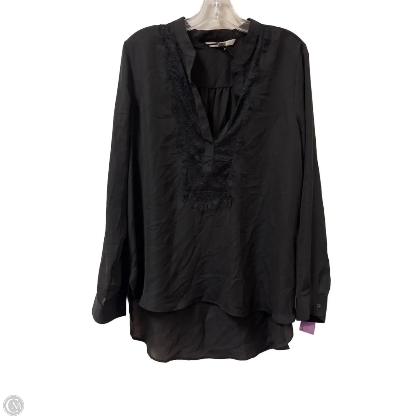 Top Long Sleeve By Lc Lauren Conrad In Black, Size: Xl