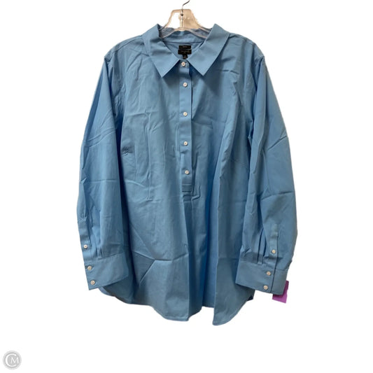 Tunic Long Sleeve By Talbots In Blue, Size: 2x