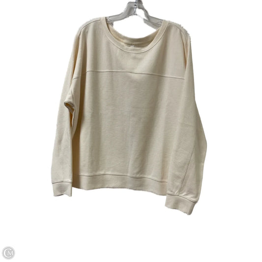 Athletic Sweatshirt Crewneck By Zella In Cream, Size: L