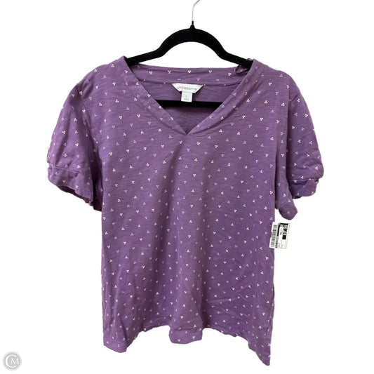 Top Short Sleeve By Liz Claiborne In Purple, Size: L