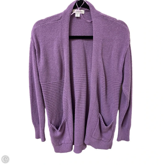 Cardigan By Liz Claiborne In Purple, Size: M