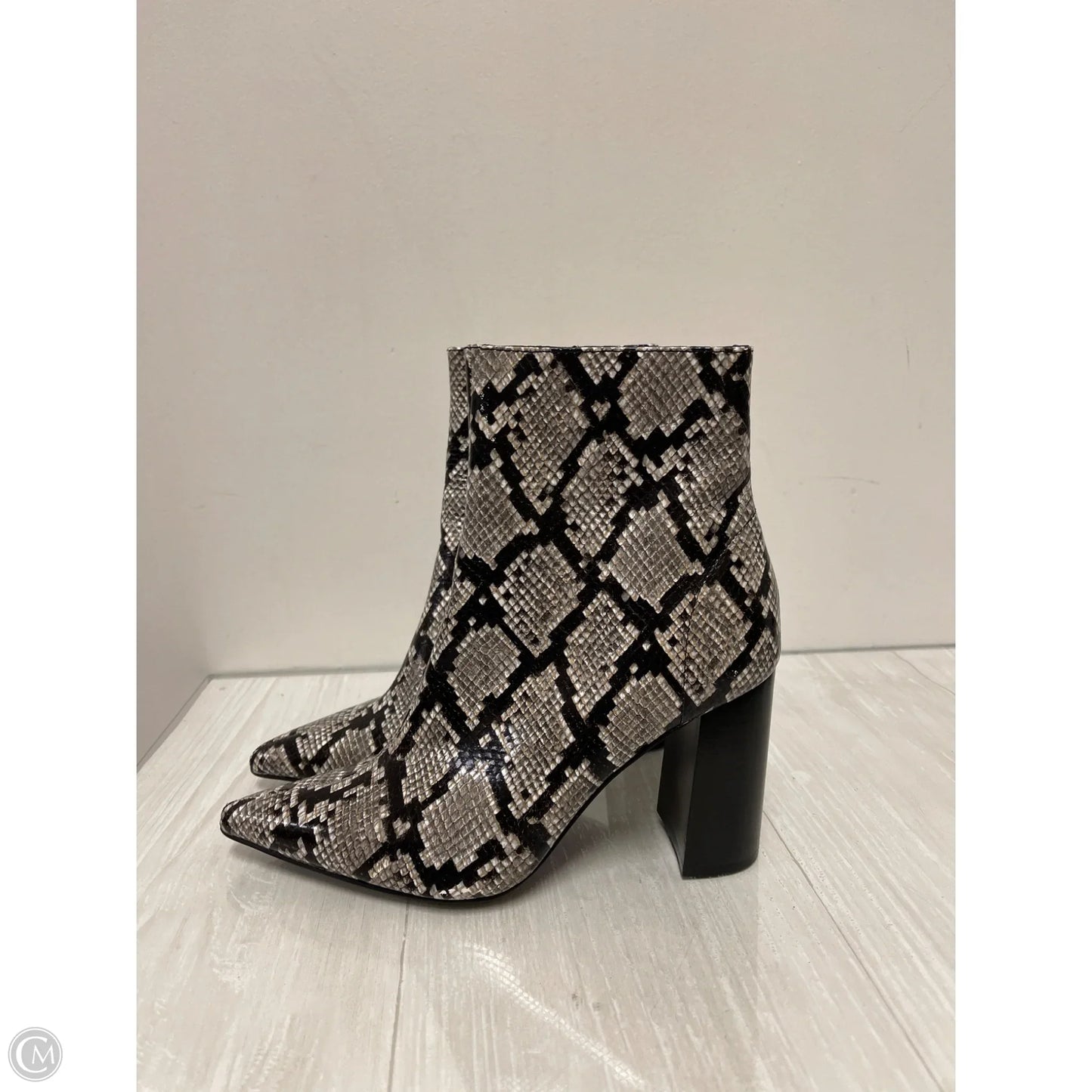 Boots Ankle Heels By Jeffery Campbell In Snakeskin Print, Size: 8