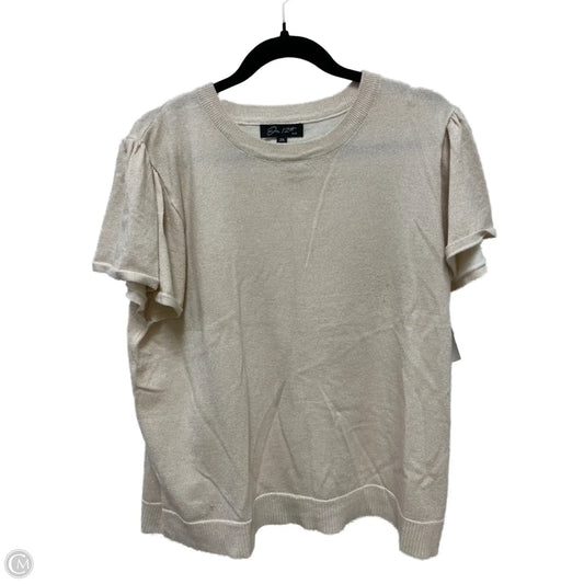 Top Short Sleeve By Clothes Mentor In Tan, Size: 2x