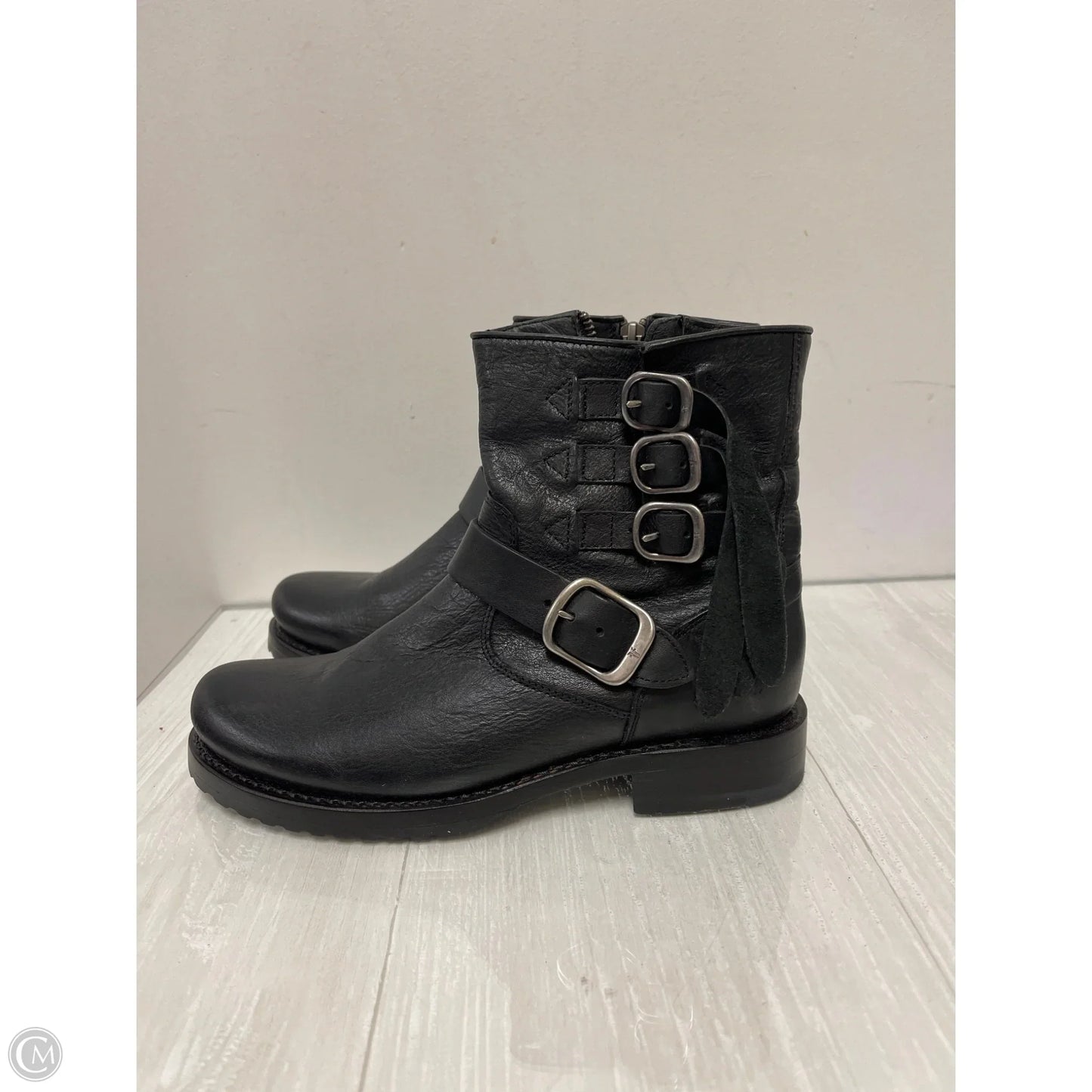 Boots Designer By Frye In Black, Size: 7.5