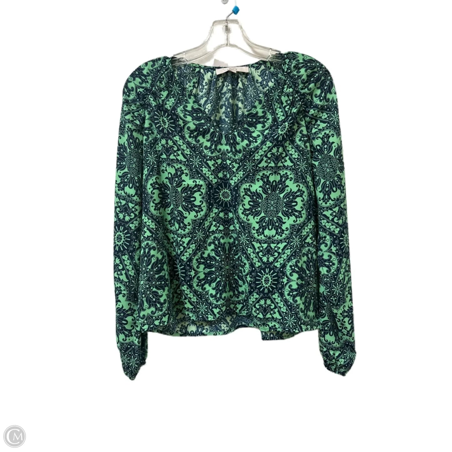 Top Long Sleeve By Loft In Blue & Green, Size: Xs