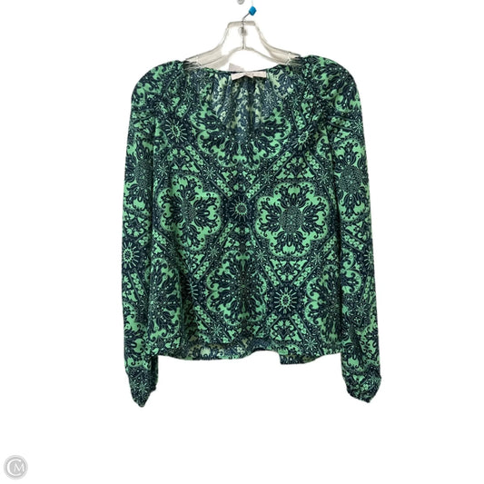 Top Long Sleeve By Loft In Blue & Green, Size: Xs