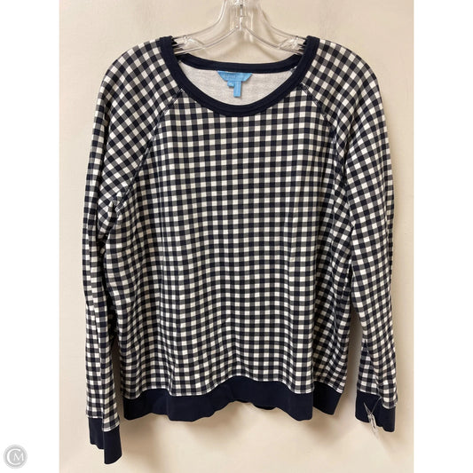 Sweater By Draper James In Blue & White, Size: Xl