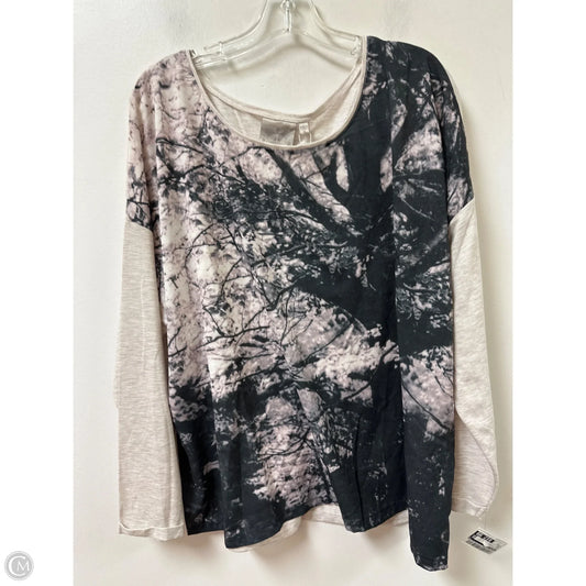 Top Long Sleeve By Dantelle In Grey & Purple, Size: 1x