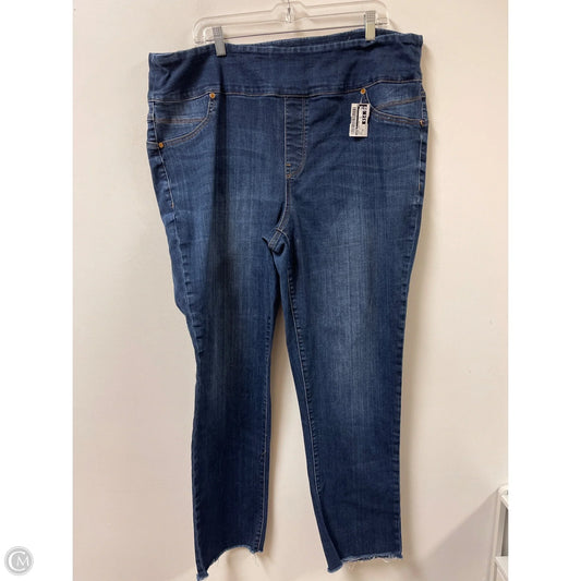 Jeans Jeggings By Seven 7 In Blue Denim, Size: 20