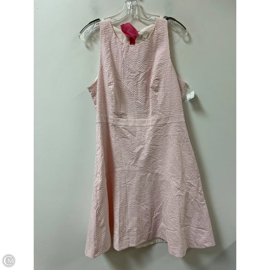 Dress Casual Midi By J. Crew In Pink & White, Size: L