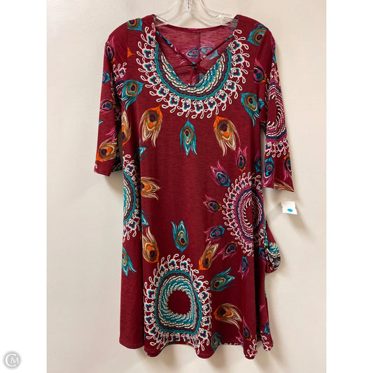 Dress Casual Midi By Clothes Mentor In Red, Size: L