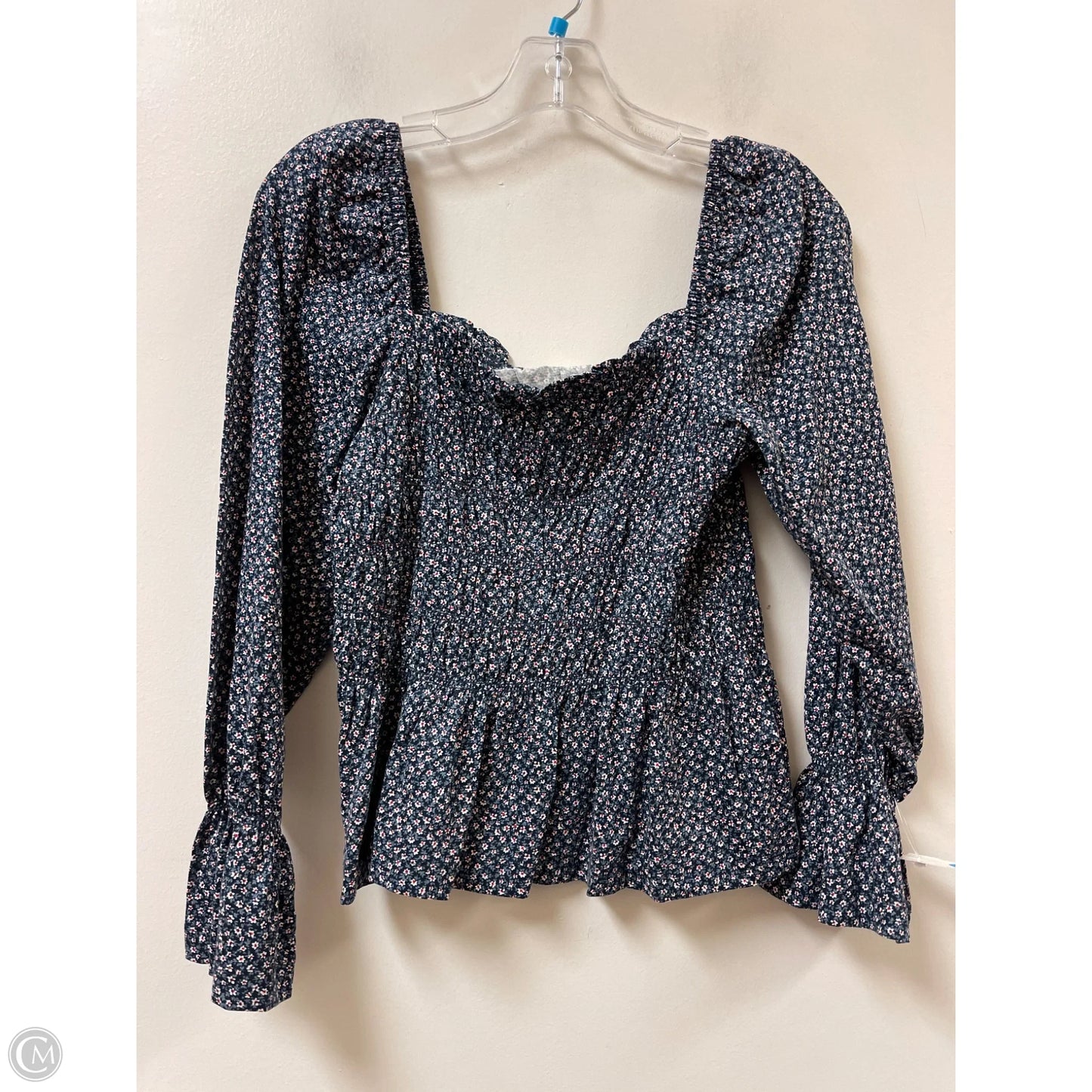 Top Long Sleeve By H&m In Floral Print, Size: S
