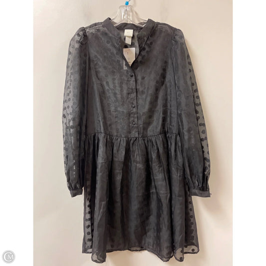 Dress Casual Midi By H&m In Black, Size: Xs