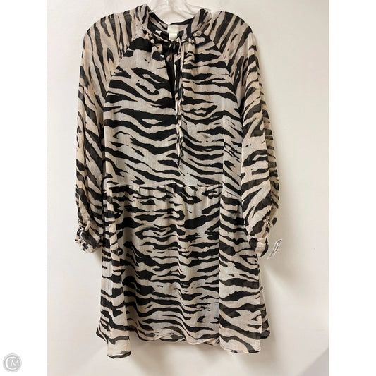 Dress Casual Midi By H&m In Black & Brown, Size: S