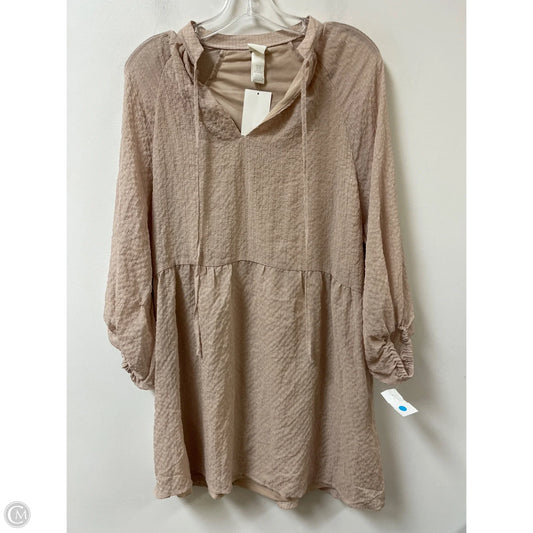 Dress Casual Midi By H&m In Tan, Size: Xs