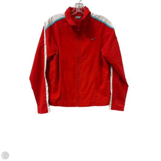 Athletic Jacket By Nike In Red, Size: S