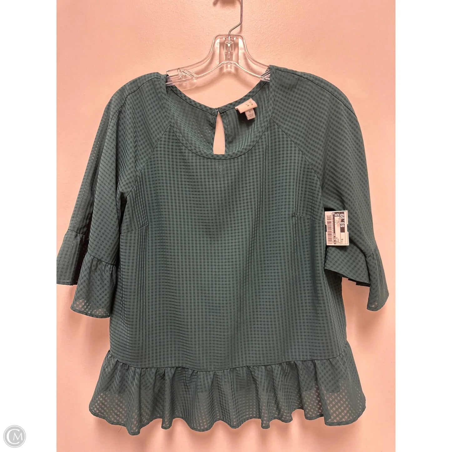 Top Short Sleeve By A New Day In Green, Size: M