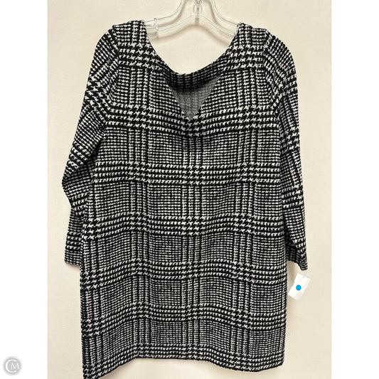 Dress Casual Midi By Loft In Black & White, Size: Lp
