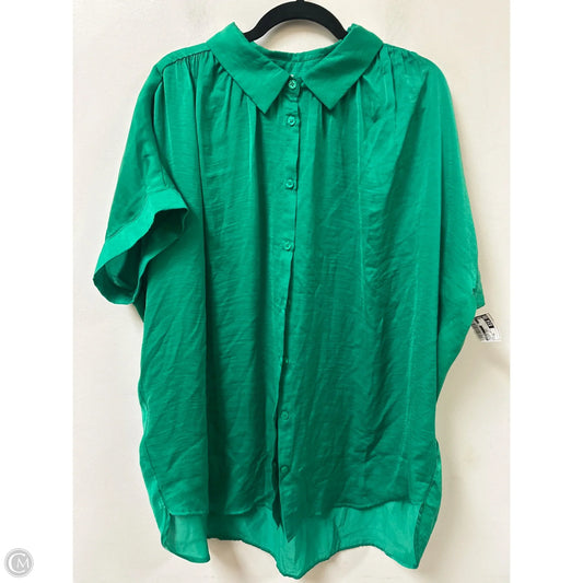 Blouse Short Sleeve By Jodifl In Green, Size: 2x
