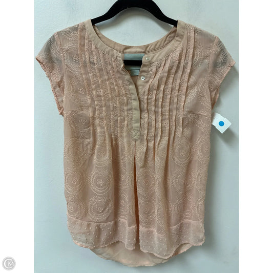 Blouse Short Sleeve By Maeve In Orange, Size: Xsp
