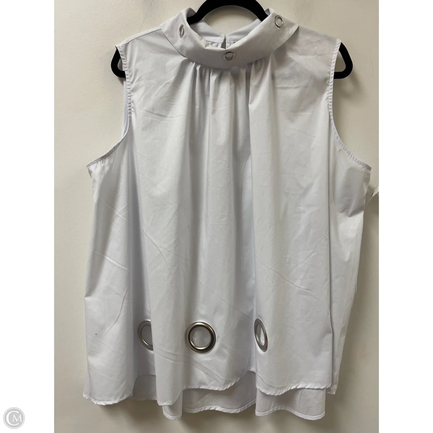 Top Sleeveless By Ashley Stewart In White, Size: 1x