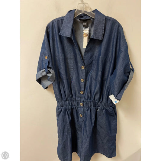 Romper By Ashley Stewart In Blue Denim, Size: 1x