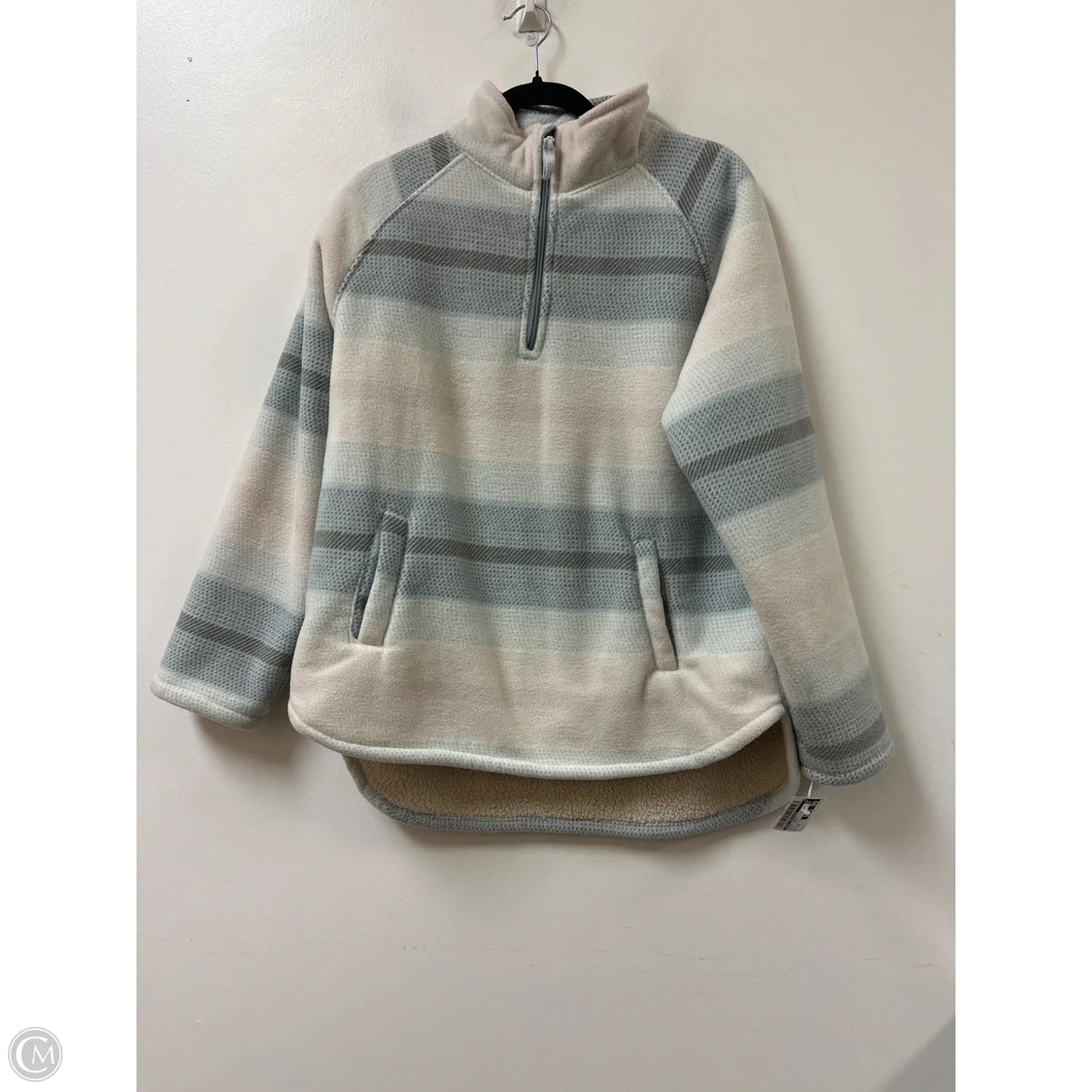 Jacket Fleece By Jachs Girlfirend In Blue & Cream, Size: 1x