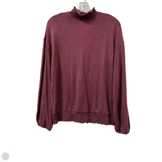 Top Long Sleeve By A New Day In Red, Size: M