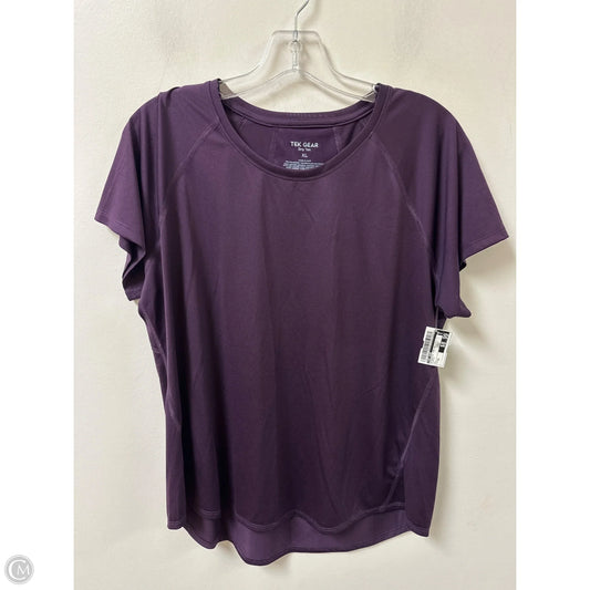 Athletic Top Short Sleeve By Tek Gear In Purple, Size: Xl