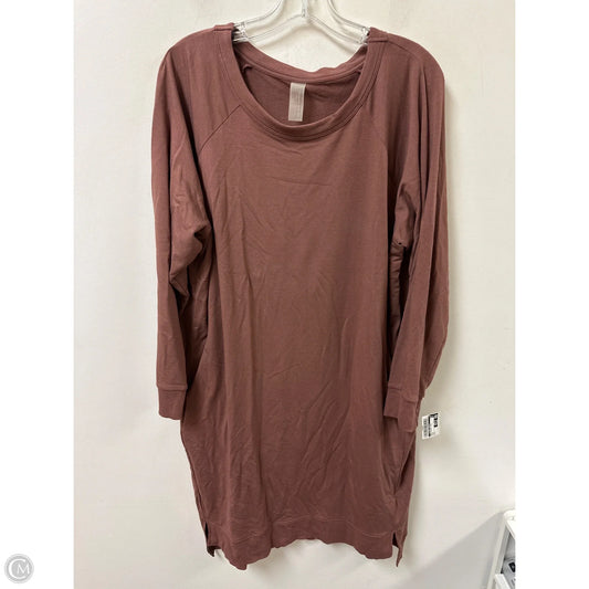 Dress Casual Midi By Clothes Mentor In Brown, Size: L