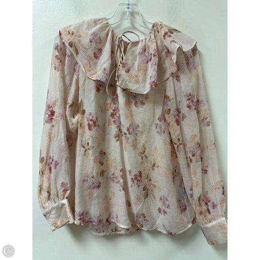 Top Long Sleeve By H&m In Pink, Size: S