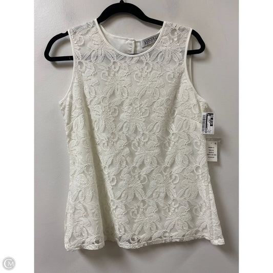 Top Sleeveless By Kasper In Cream, Size: S
