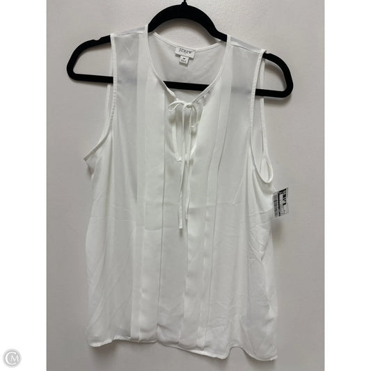 Top Sleeveless By J. Crew In White, Size: M