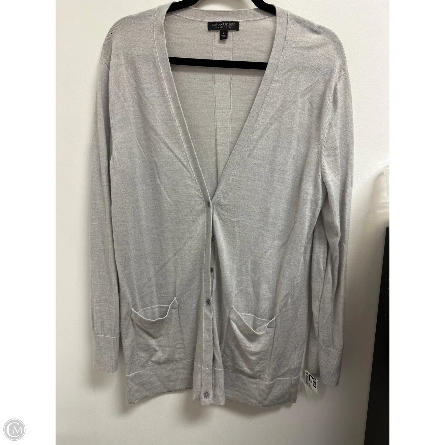 Cardigan By Banana Republic In Grey, Size: L