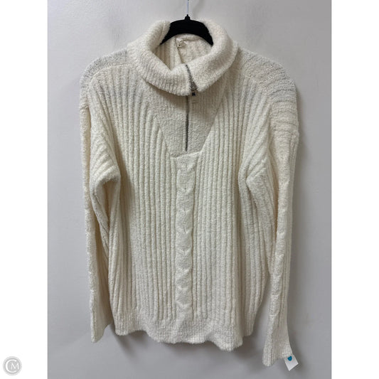 Sweatshirt Collar By Maurices In Cream, Size: L