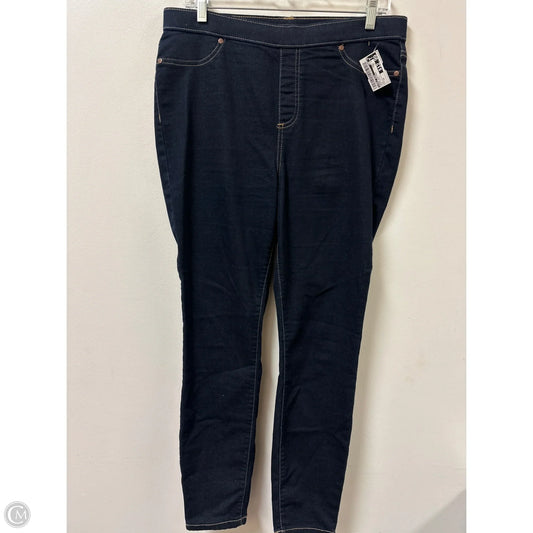 Jeans Jeggings By Simply Vera In Blue Denim, Size: 12
