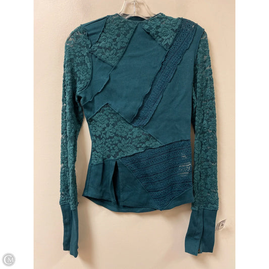 Top Long Sleeve By Free People In Teal, Size: S