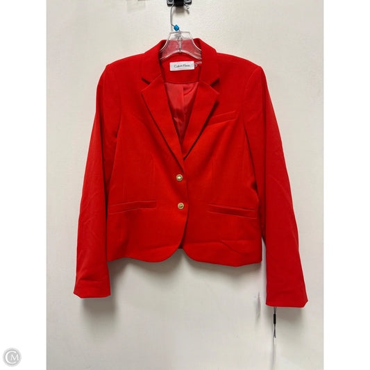 Blazer By Calvin Klein In Red, Size: Mp