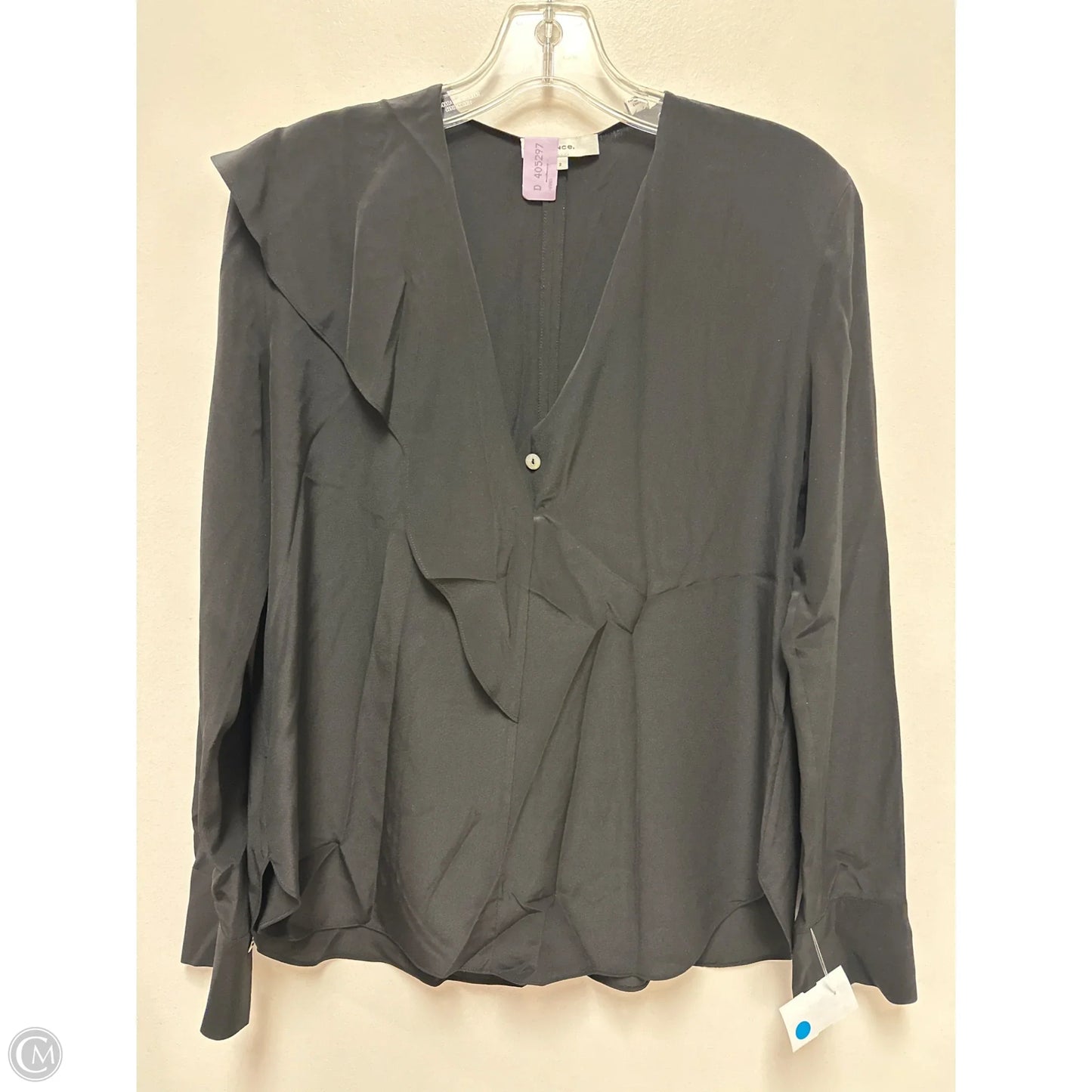 Blouse Long Sleeve By Vince In Black, Size: Xs