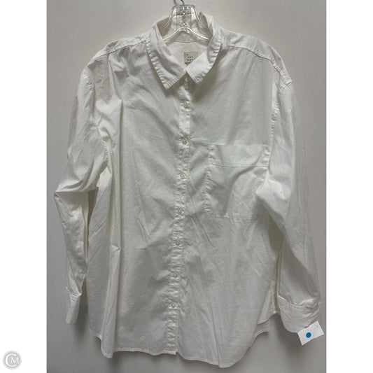 Blouse Long Sleeve By A New Day In White, Size: 1x