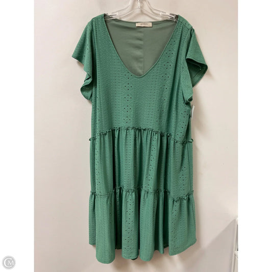 Dress Casual Midi By Clothes Mentor In Green, Size: 2x