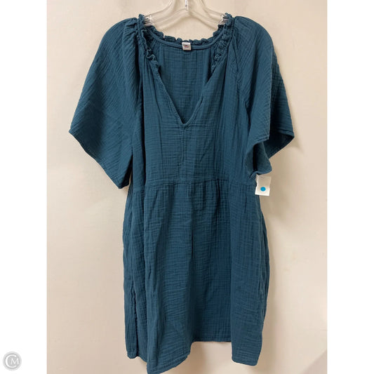 Dress Casual Midi By Old Navy In Blue, Size: Xl