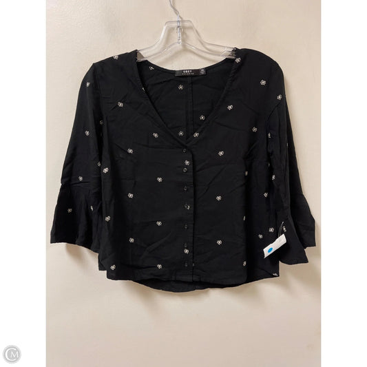 Blouse Long Sleeve By Clothes Mentor In Black, Size: Xs