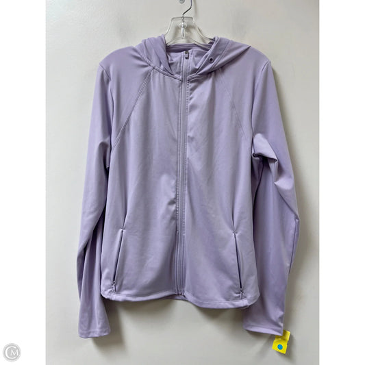 Athletic Jacket By Jockey In Purple, Size: L