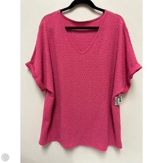 Top Short Sleeve By Clothes Mentor In Pink, Size: Xl