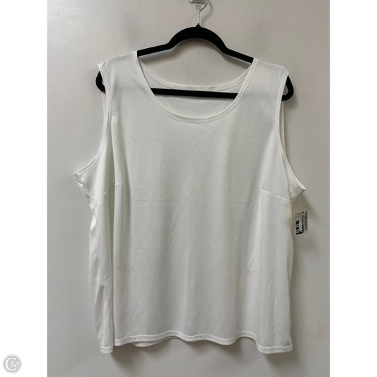 Top Sleeveless By Clothes Mentor In White, Size: 3x