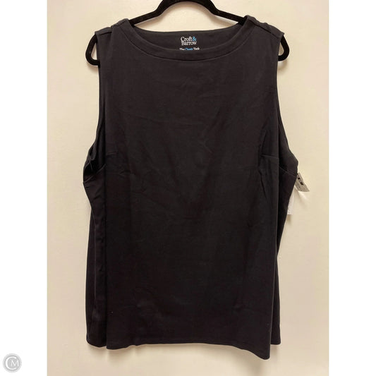 Top Sleeveless By Croft And Barrow In Black, Size: 2x